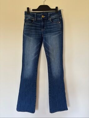 American Eagle Outfitters Women’s Mid-Rise Dark Blue Bootcut Jeans Size 00